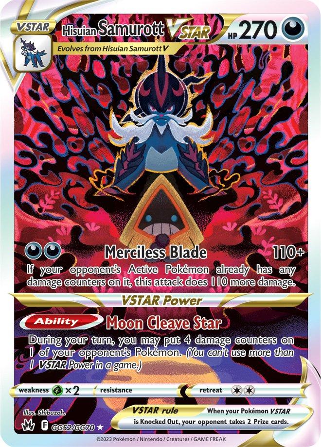 Crown Zenith Hisuian Samurott VStar Pokémon card